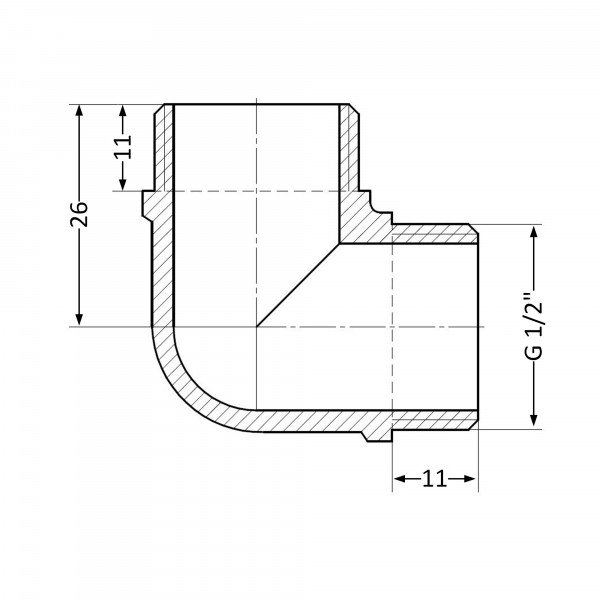 Угол Thermo Alliance Standart 1/2" НР SD41915