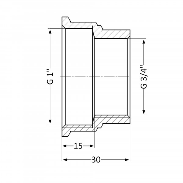 Муфта Thermo Alliance Standart 3/4"х1" ВР SD4052025