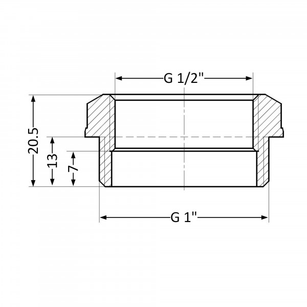 Футорка Thermo Alliance Standart 1"х1/2" НВ SD4232515