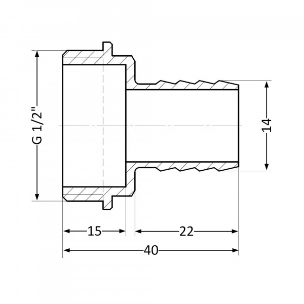 Штуцер Thermo Alliance Standart 14х1/2" ЗР SD4271514