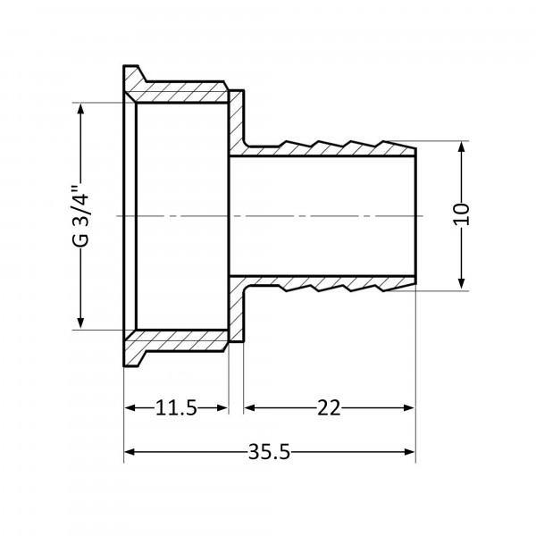 Штуцер Thermo Alliance Standart 10х3/4" ВР SD4262010