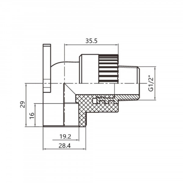 Кутик PPR Thermo Alliance настінний 20х1/2" ВР
