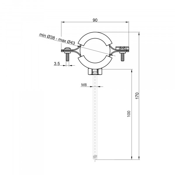 Хомут Thermo Alliance Forte 1 1/4" (D38-43 мм) SF10032
