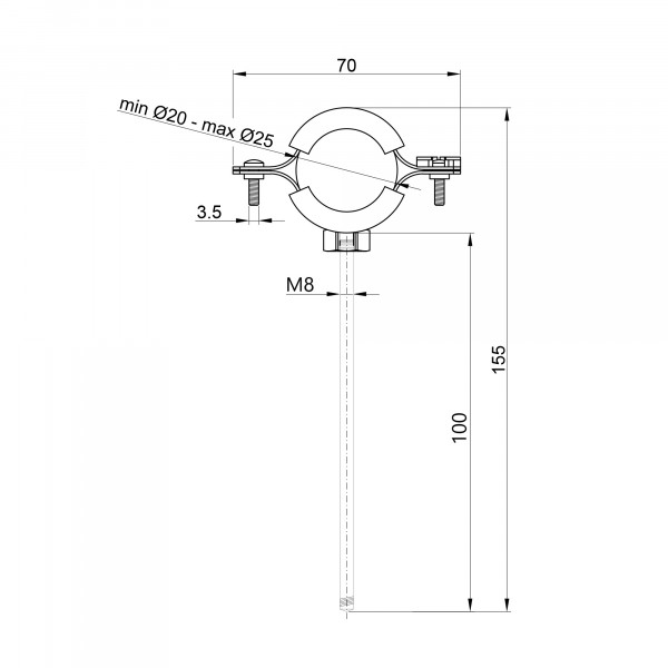 Хомут Thermo Alliance Forte 1/2" (D20-25 мм) SF10015