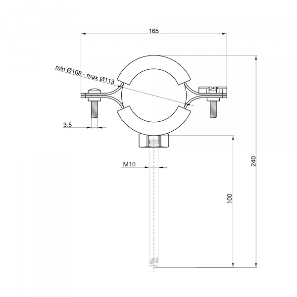 Хомут Thermo Alliance Forte 4" (D108-113 мм) SF100100