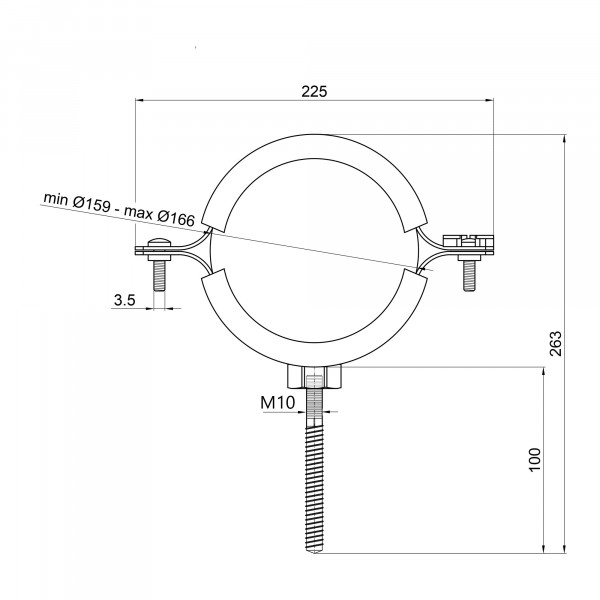 Хомут Thermo Alliance Forte 6" (D159-166 мм) SF100150