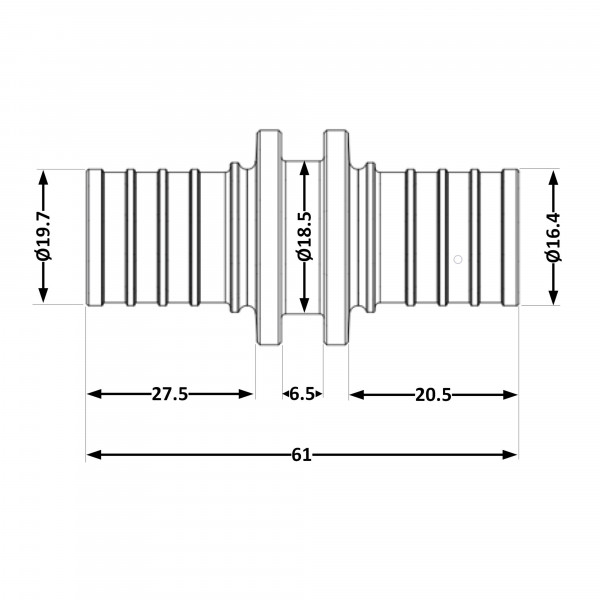 Переходних под натяжную гильзу Icma №1032 d20х2,8-25х3,5 851032GXGW05