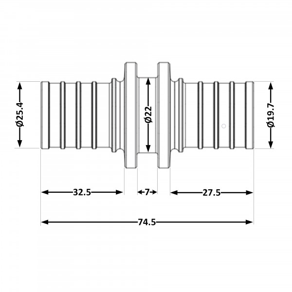 Переходних под натяжную гильзу Icma №1032 d25х3,5-32х4,4 851032GYGX05