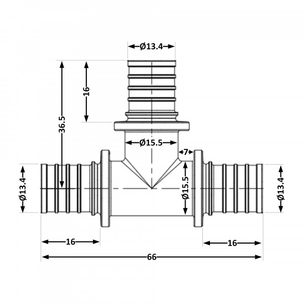 Тройник натяжной Icma №1038
