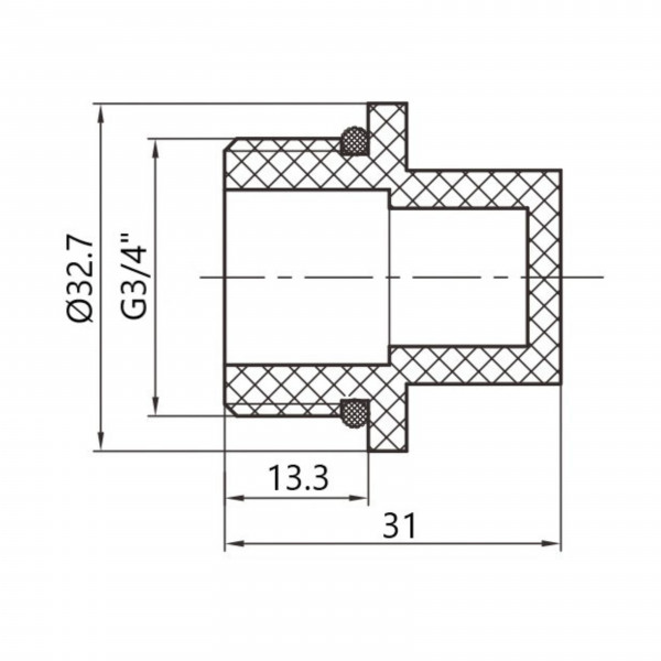 Заглушка PPR Thermo Alliance з різьбою 20х3/4" ЗР