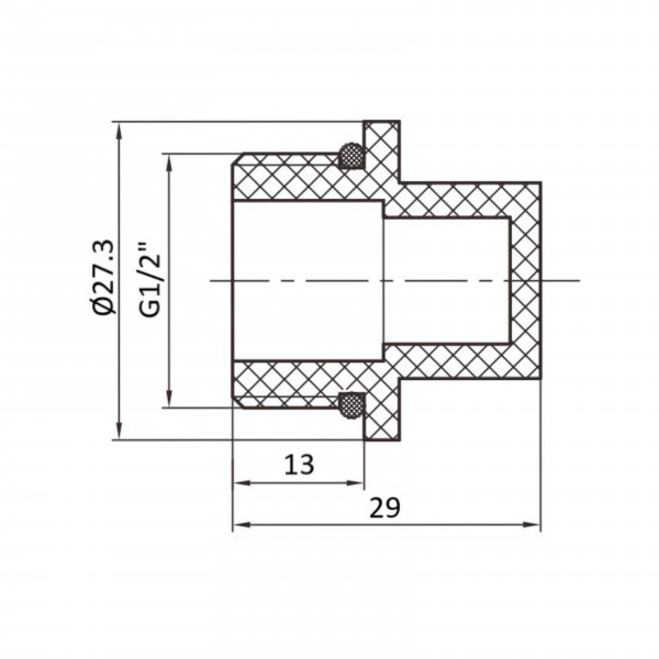 Заглушка PPR Thermo Alliance с резьбой 20х1/2" НР
