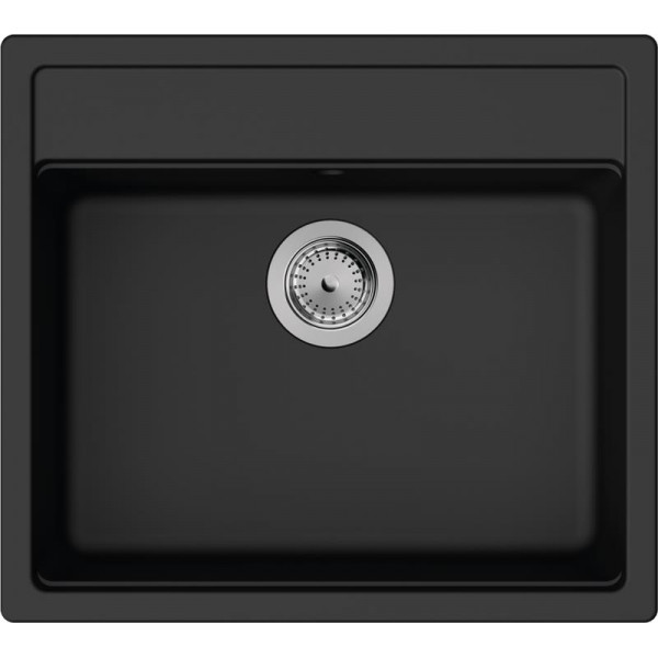 Кухонная мойка Hansgrohe S52 S520-F510, SilicaTec, 550x490 мм, черный графит