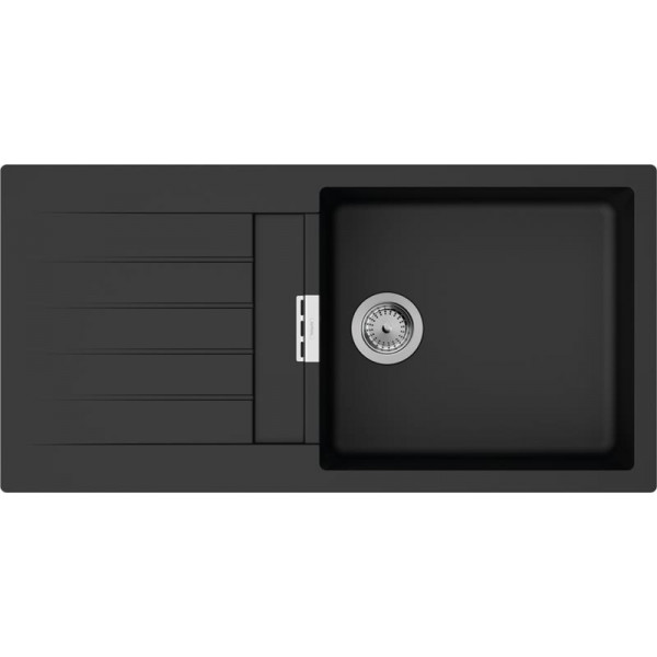 Кухонная мойка Hansgrohe S52 S520-F480, SilicaTec, 980x480 мм, черный графит