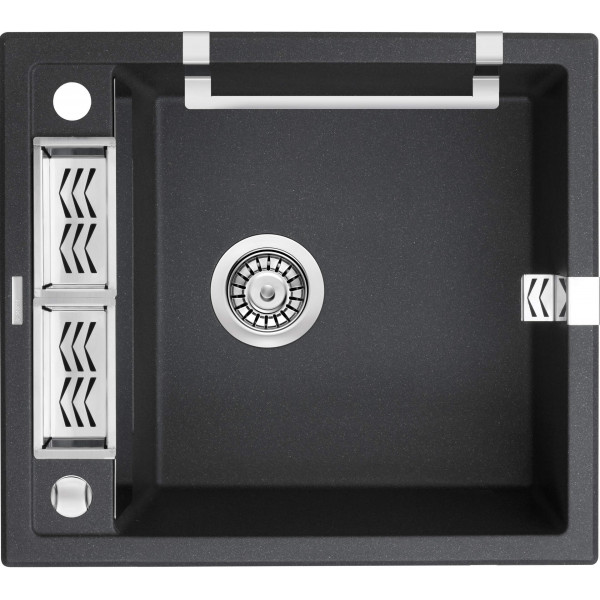 Кухонна мийка Deante Magnetic ZRM_G103, граніт, 560x500 мм, металічний графіт