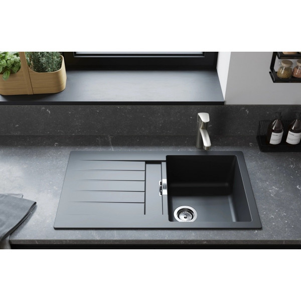 Кухонная мойка Hansgrohe S52 S52-F480, SilicaTec, 980x480 мм, серый камень