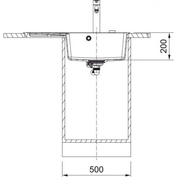 Кухонная мойка Franke Centro CNG 611-78 TL, фрагранит, 780x500 мм, серый камень