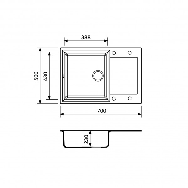 Кухонний набір Adamant Horizon Medium 4824296104404, сірий