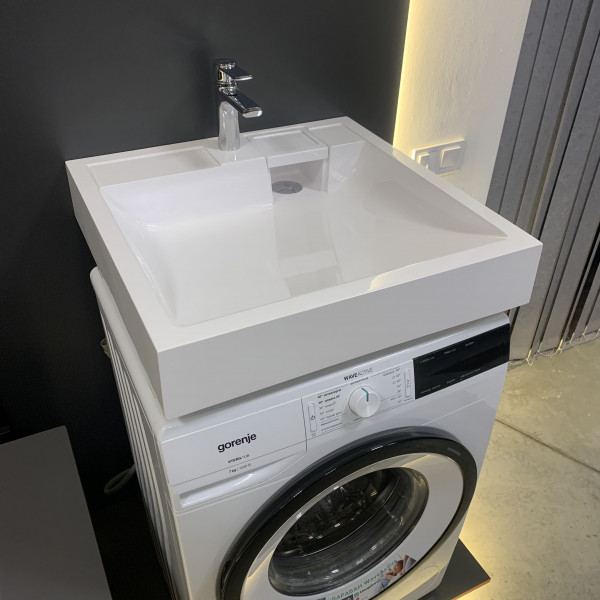 Раковина для ванної Раковина Adamant WASHER NEW, штучний камінь, 595x595 мм, білий