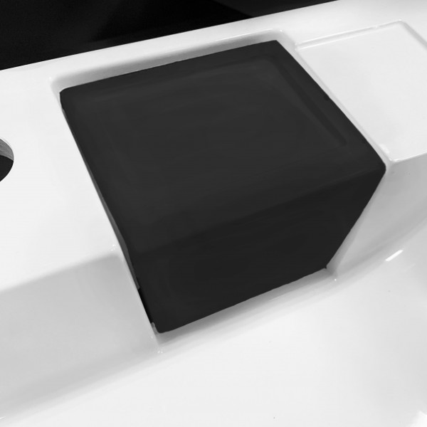Раковина для ванної Раковина Adamant WASHER NEW, штучний камінь, 595x595 мм, чорно-білий
