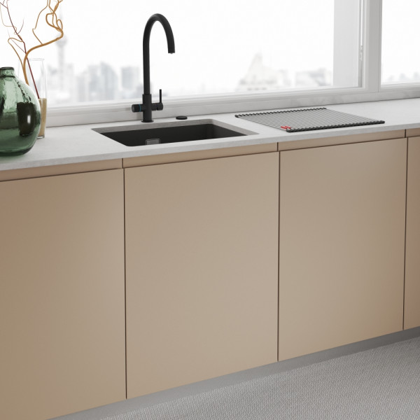 Смеситель для кухни Franke Lina J Clear Water 2.0 120.0730.807, для фильтрованной воды, матовый черный