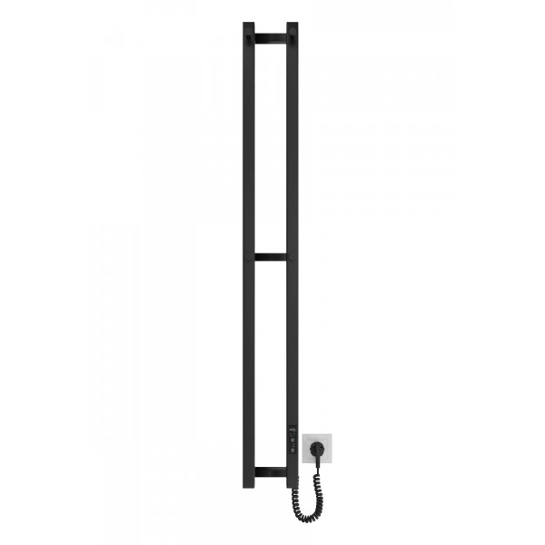 Полотенцесушитель электрический Hygge Family Slim (3.164.045618.BM), 1170x140x80 мм, с таймером-регулятором, сталь, черный матовый