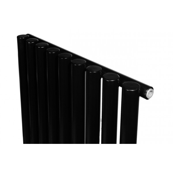 Вертикальный дизайнерский радиатор отопления ARTTIDESIGN Matera 9/1800/531/50 черный матовый