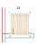 Вертикальный дизайнерский радиатор отопления ARTTIDESIGN Bari III 10/1800/470/50 серый матовый