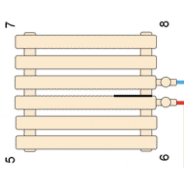 Горизонтальний дизайнерський радіатор опалення ARTTIDESIGN Livorno ІІ G 4/272/1600/50 чорний матовий