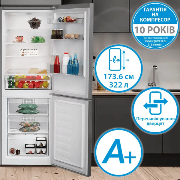 Двухкамерный холодильник Indesit INKS1341S4E
