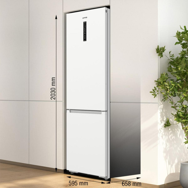 Двухкамерный холодильник Gorenje NRB620E61W4WFE No Frost инверторный
