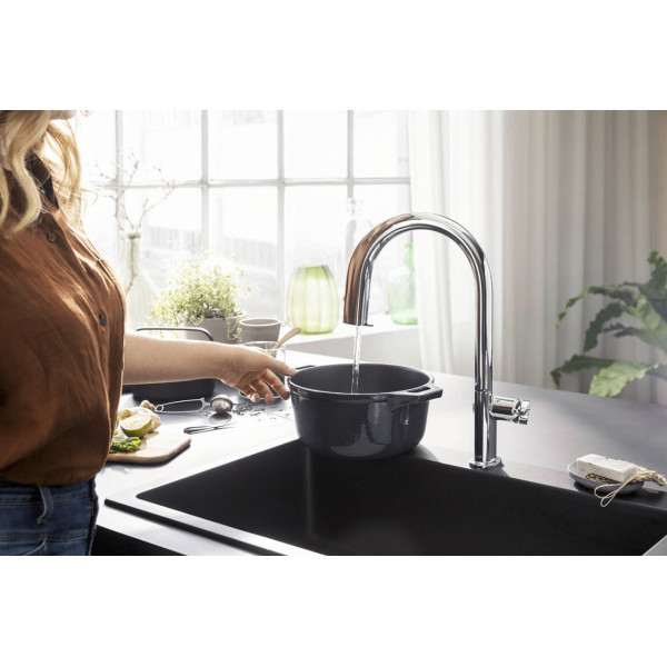 Смеситель Aqittura M91 FilterSystem 210 1jet pull-out кухонный сет из Harmony, Chrome (76801000)