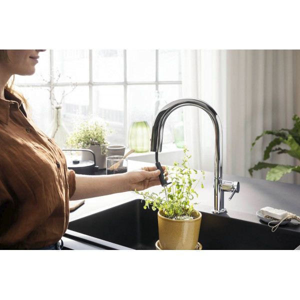 Смеситель Aqittura M91 FilterSystem 210 1jet pull-out кухонный сет из Harmony, Chrome (76801000)