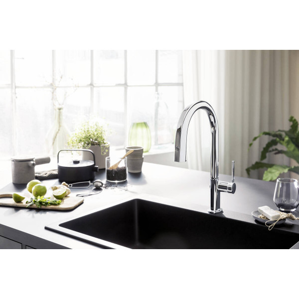 Смеситель Aqittura M91 FilterSystem 210 1jet pull-out кухонный, Chrome (76803000)