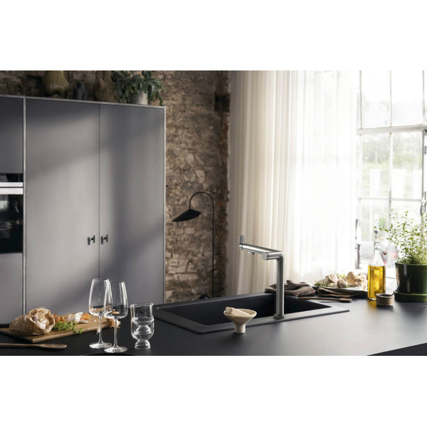 Смеситель Aqittura M91 FilterSystem 240 1jet кухонный, Stainless Steel Finish (76804800)