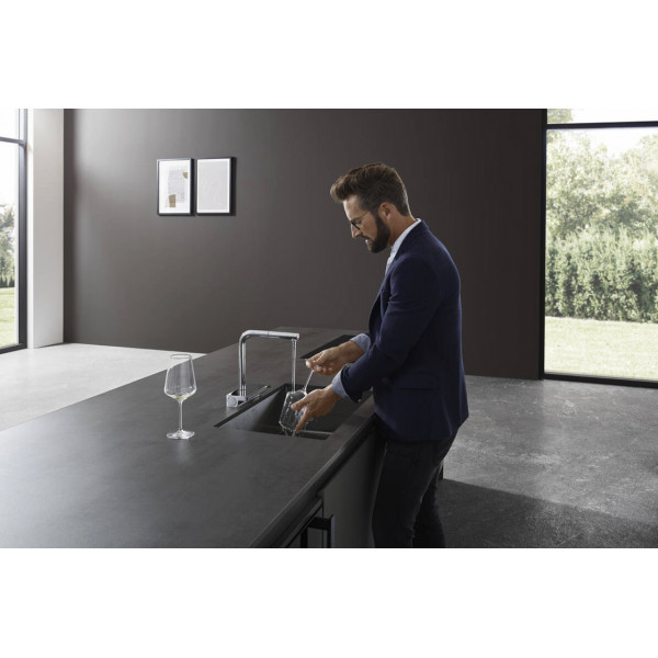 Смеситель Aquno Select M81 250 2jet кухонный с выдвижным изливом (73836000) Chrome