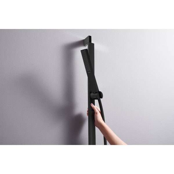 Душевой набор Hansgrohe Pulsify E 100 1jet EcoSmart+ 90 см, черный матовый (24381670)