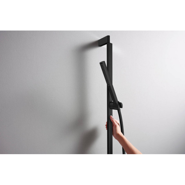 Душевой набор Hansgrohe Pulsify S 100 1jet EcoSmart 65 см, черный матовый (24372670)