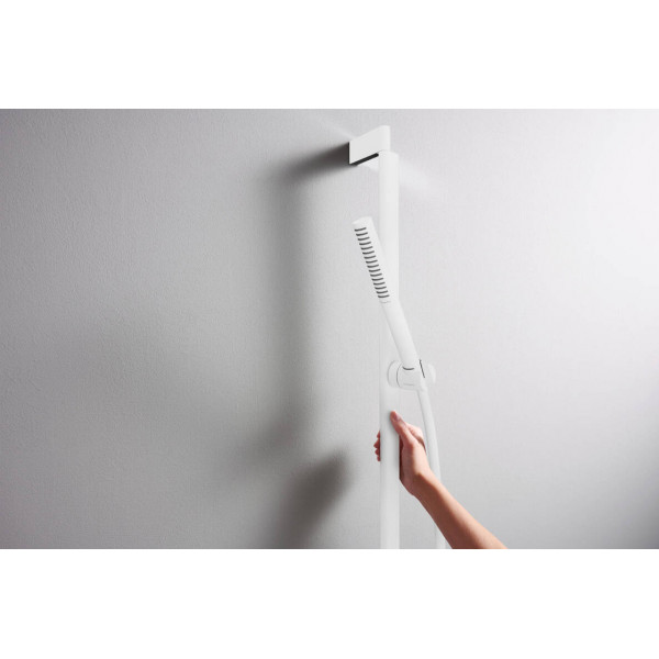 Душевой набор Hansgrohe Pulsify S 100 1jet EcoSmart 65 см, белый матовый (24372700)