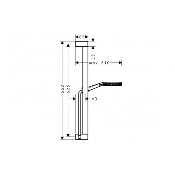Душевой набор Hansgrohe Raindance Alive Select S 3jet EcoSmart 65 см E, бронза шлифованная (24600140)