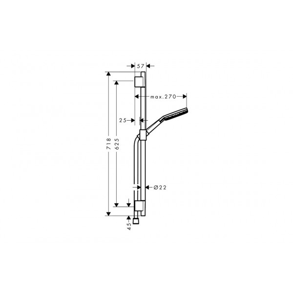 Душевой набор Hansgrohe Raindance Alive Select S 3jet EcoSmart 65 см S, бронза шлифованная (24602140)
