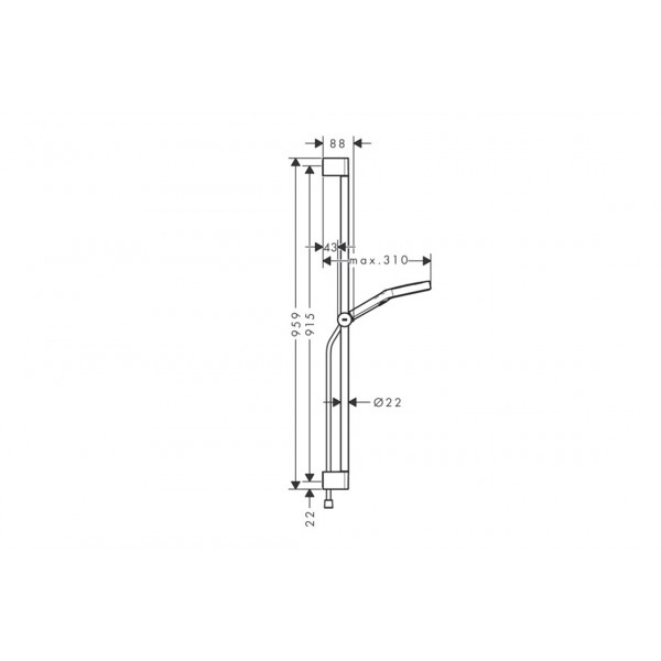 Душевой набор Hansgrohe Rainfinity 130 3jet EcoSmart Puro S 90 см, бронза шлифованная (28744140)