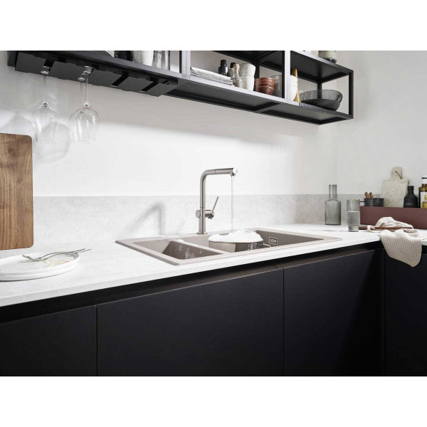 Смеситель Hansgrohe Talis M54 270 1jet кухонный ECO с вытяжным изливом, хром (72845000)