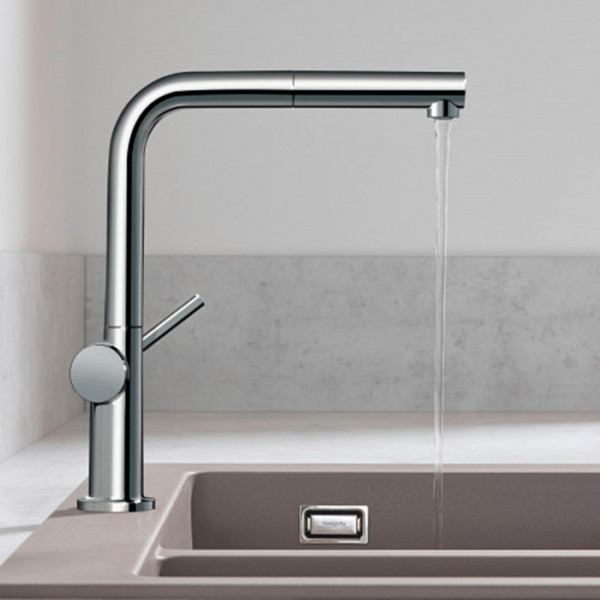 Смеситель Hansgrohe Talis M54 270 1jet кухонный ECO с вытяжным изливом, хром (72845000)