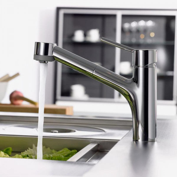 Смеситель Hansgrohe Talis S для кухни с выдвижным душем, хром (32841000)
