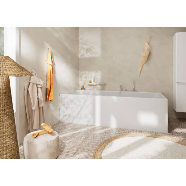 Смеситель Hansgrohe Tecturis S врезной на край ванны на 3 отверстия с sBox, хром (73447000)