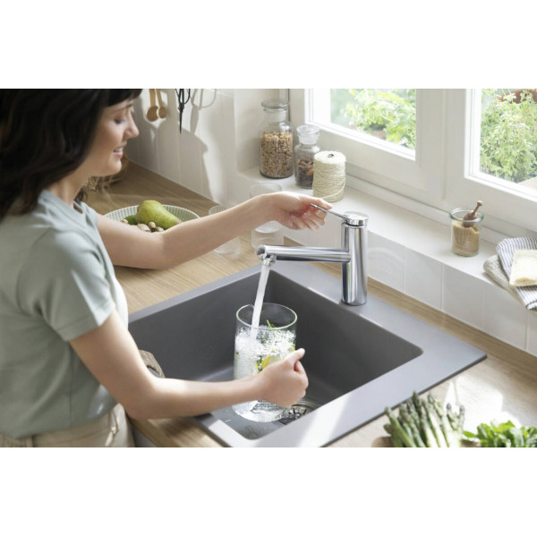 Смеситель Hansgrohe Zesis M33 150 1jet кухонный ECO, хром (74811000)
