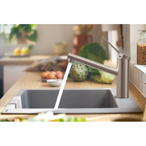 Смеситель Hansgrohe Zesis M33 150 1jet кухонный, нержавеющая сталь (74802800)