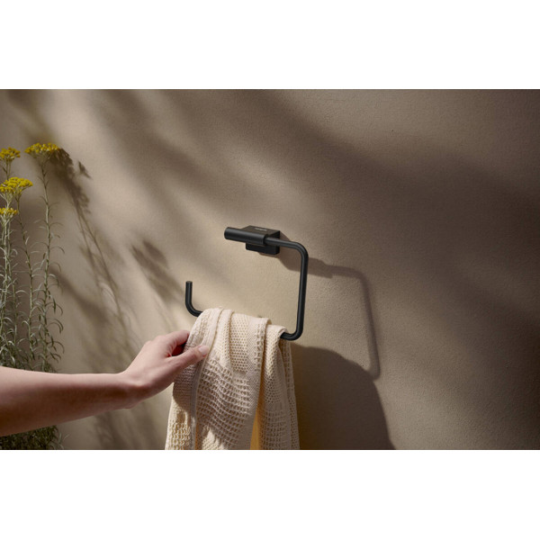 Держатель для полотенец Кольцо для полотенец Hansgrohe AddStoris S, черный матовый (41784670)