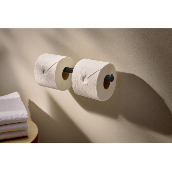 Бумагодержатель Держатель для бумаги двойной Hansgrohe AddStoris S, черный матовый (41768670)