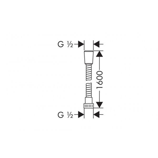 Шланг для душа Hansgrohe Metaflex`C 1,6 м, хром (28266000)